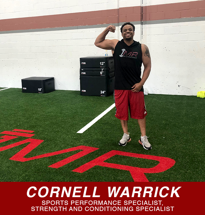 Cornell Warrick sport performance specialist and strength and condition specialist button