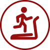 person running on a treadmill icon